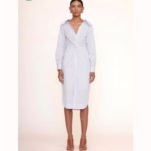 NWT Staud Poplin Striped Clea Dress